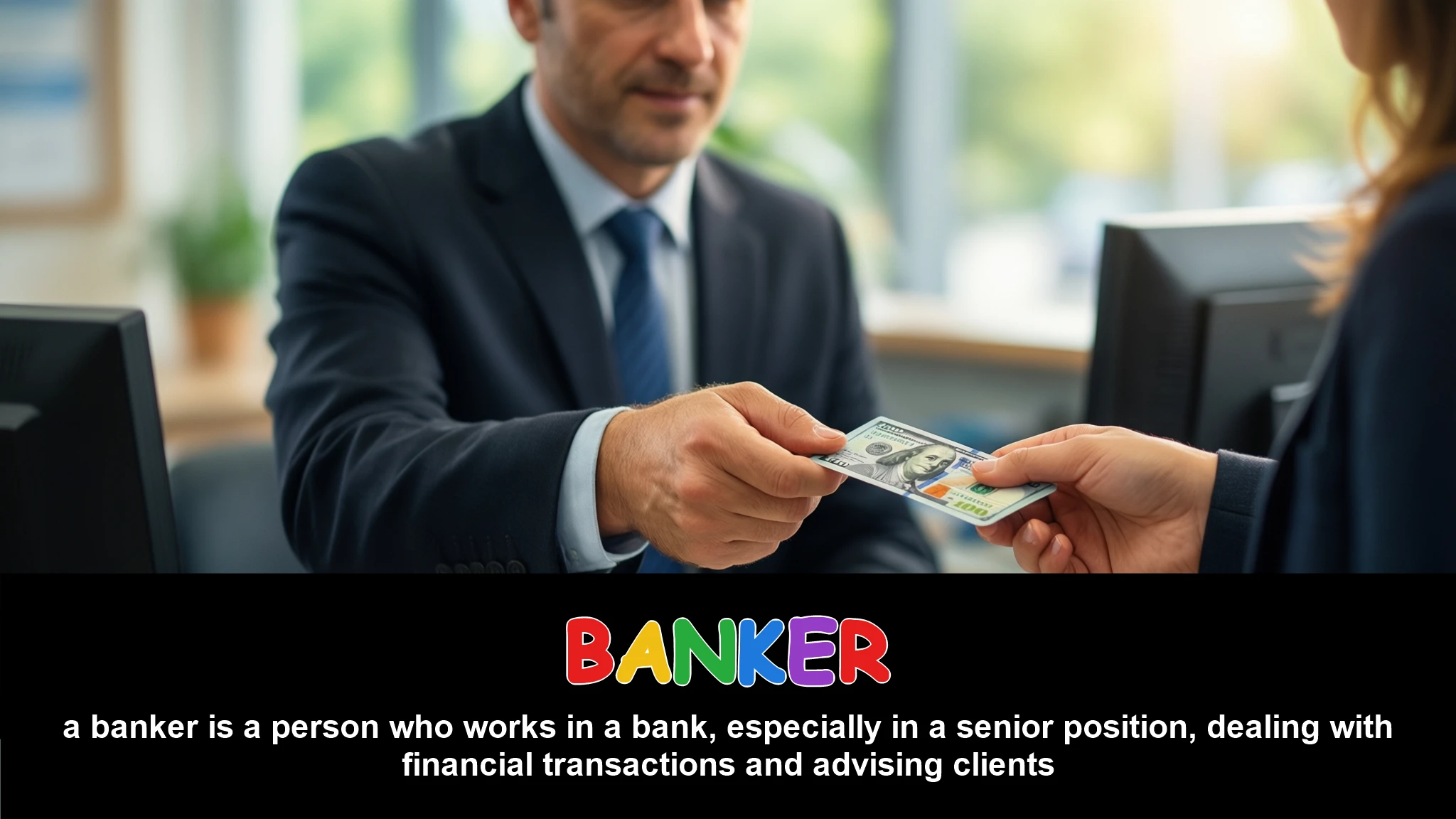 English Illustration for banker